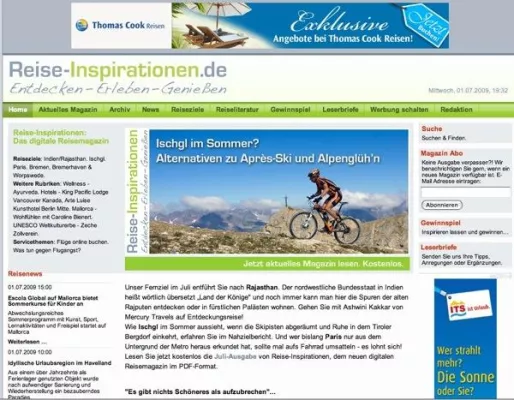 Bild: Reise-Inspirationen setzt auf authentische Reiseberichte - Digitales Reisemagazin geht an den Start