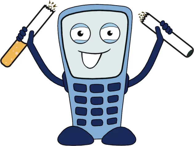 Bild: Das Handy hilft bei der Rauchentwöhnung - Gute Vorsätze für 2009 mit Hilfe der modernen Technik wahr machen