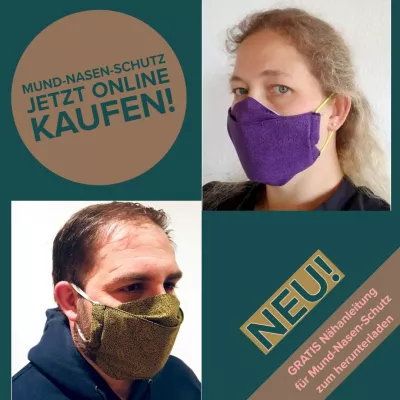 Bild: Mund-Nasen-Schutz selbstgenäht - KARL DAHM Fliesenlegerwerkzeuge