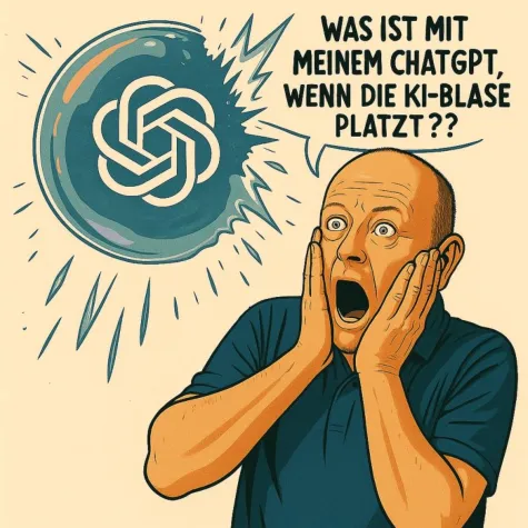 Verschwindet ChatGPT, wenn die KI Blase platzt? Bild: Verschwindet ChatGPT, wenn die KI Blase platzt?