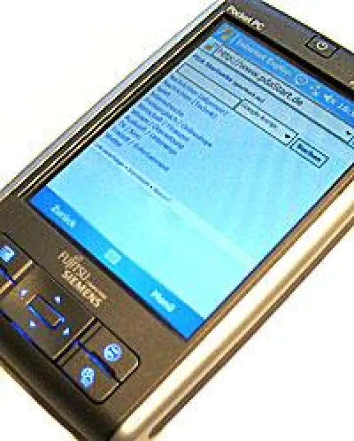 pdaStart.de dargestellt auf einem PDA im Pocket Internet Explorer