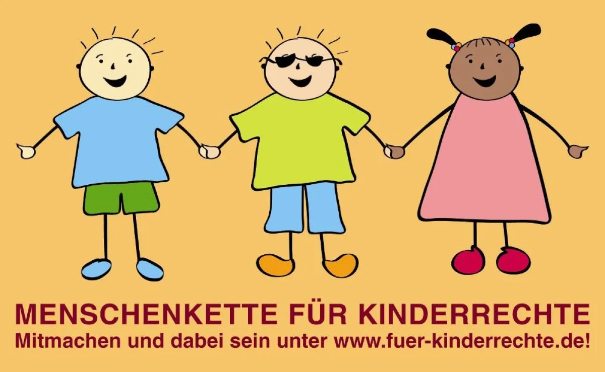 Reih Dich ein in Menschenkette für Kinderrechte