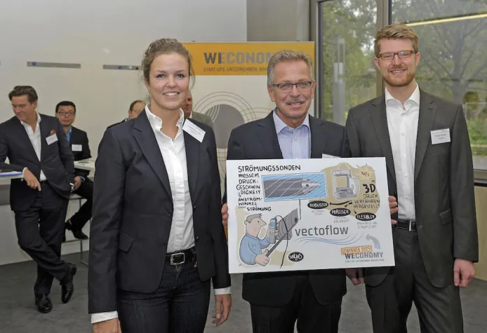 Bild: Vectoflow gewinnt Preis der Gründerinitiative WECONOMY 2015