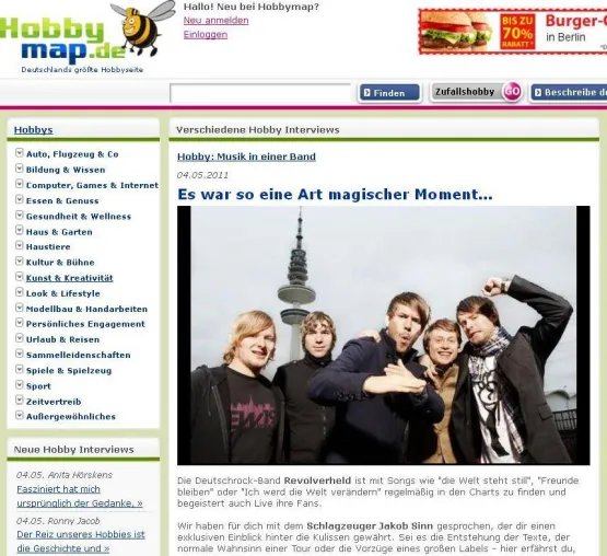 Revolverheld – zu alt für Sex, Drugs & Rock n Roll? Bild: Revolverheld – zu alt für Sex, Drugs & Rock n Roll?