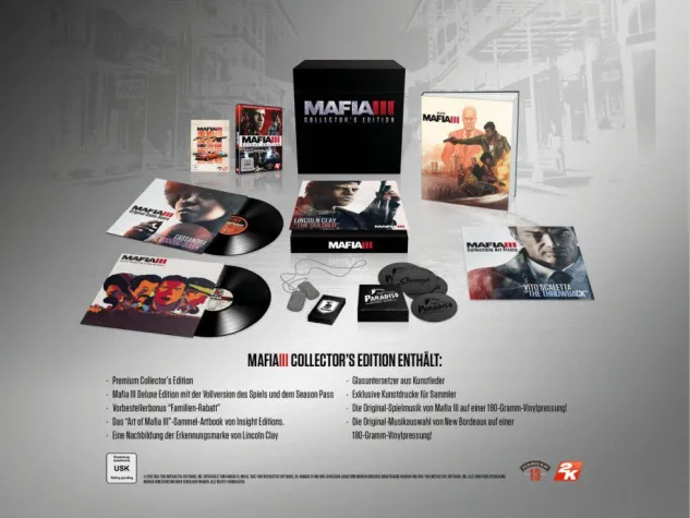 2K und Hangar 13 geben Details zur Mafia III Collector's Edition bekannt Bild: 2K und Hangar 13 geben Details zur Mafia III Collector's Edition bekannt