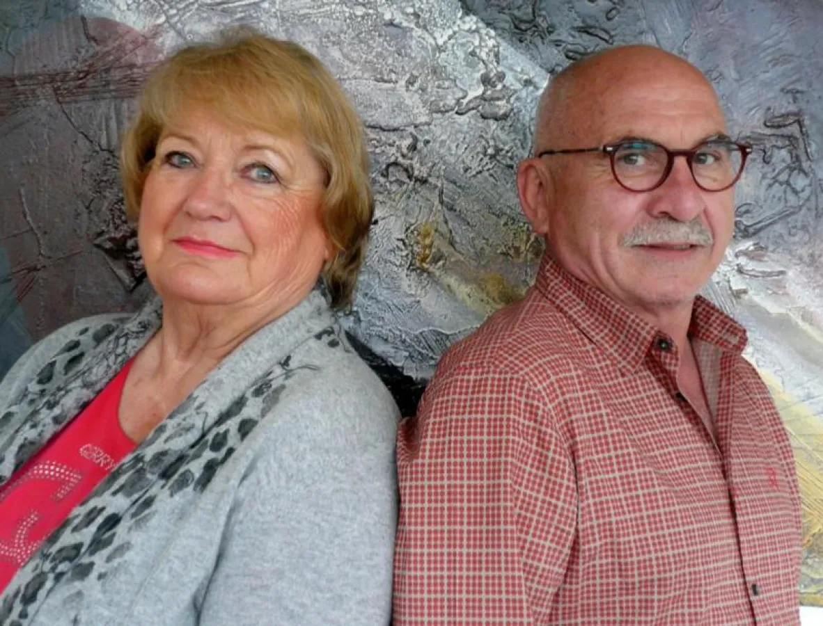 Karin Strobel und Karl Rau in der Galerie Mauch, Göppingen