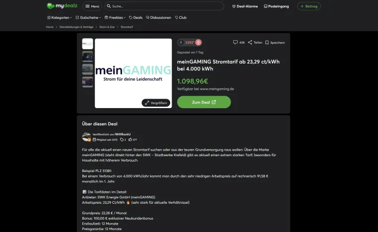 meinGAMING Strom wird zum Community-Favoriten: Nachfrage übertrifft alle Erwartungen Bild: meinGAMING Strom wird zum Community-Favoriten: Nachfrage übertrifft alle Erwartungen