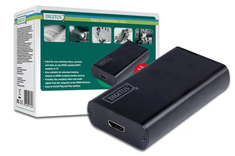 USB auf HDMI Grafikadapter mit Audiounterstützung von DIGITUS® Bild: USB auf HDMI Grafikadapter mit Audiounterstützung von DIGITUS®