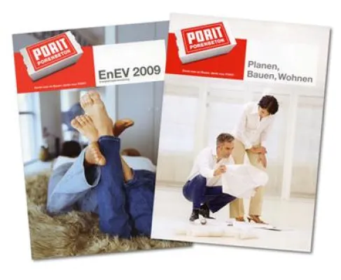 Bild: Besser informiert - Zwei neue PORIT-Broschüren informieren zu energieeffizientem Bauen und Porenbeton