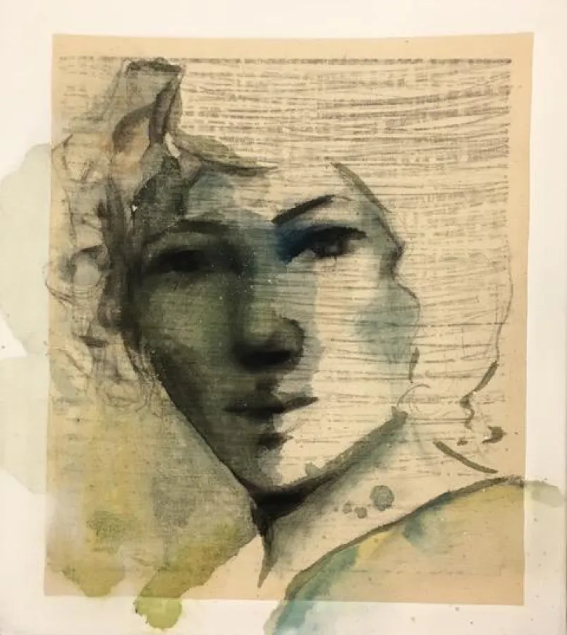 Julia Drahmann Öl und Grafit auf Leinwand 40 cm x 45 cm ©Julia Drahmann