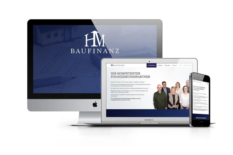 Bild: 'One-Pager' sind modern und kundenfreundlich - amadeus realisiert Internetpräsenz von H+M Baufinanz