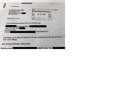 Bild: Totalverlust einer Forderung bei Insolvenz nicht zwangsläufig