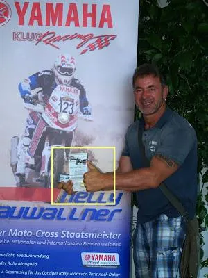 Bild: 6 facher Moto Cross Staatsmeister Frauwallner empfiehlt den BE-Fuelsaver®