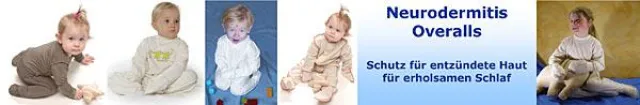 Bild: Neurodermitisoveralls - hilfreicher Kratzschutz für Kinder, die an Neurodermitis leiden.