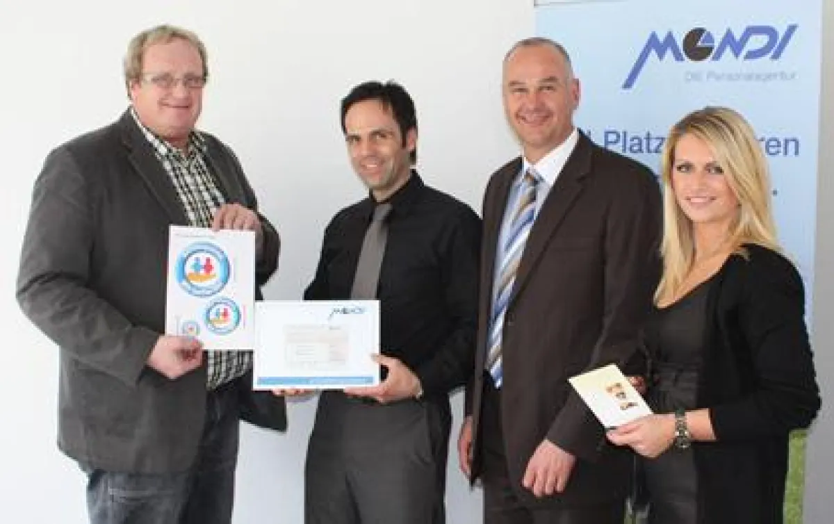 R. Groer (Richard Groer Stiftung), M. Leistner (MONDI), A. Heinemann (MONDI), I. Meyer (MONDI)