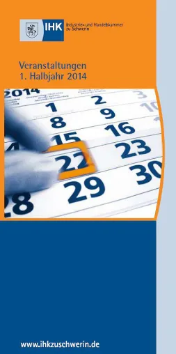 Bild: Veranstaltungskalender der IHK zu Schwerin online