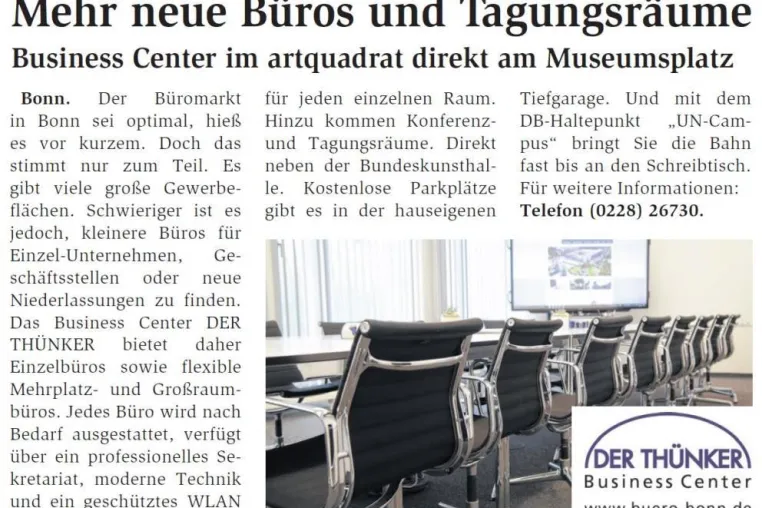 Bild: Business Center: Anzeigenserie erklärt Vorteile