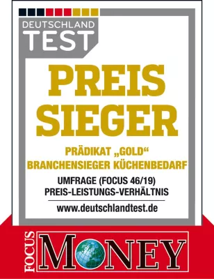 Bild: Besser geht’s nicht: Focus Money kürt Schulte-Ufer zum „Preis-Sieger 2019 – Branchensieger Küchenbedarf“