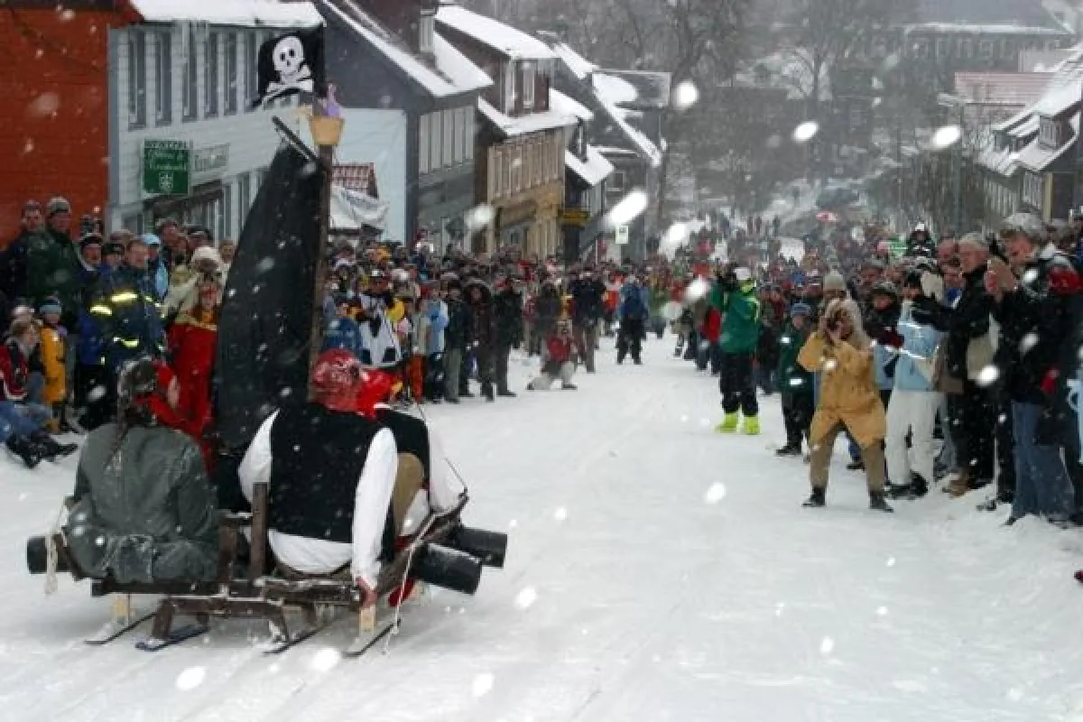 Volksrodeln in Clausthal-Zellerfeld im Oberharz