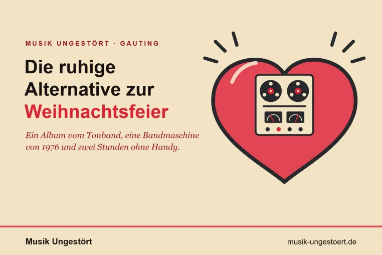 Bild: Die ruhige Alternative zur Weihnachtsfeier: Hörabend mit Bandmaschine von 1976 und ohne Handy