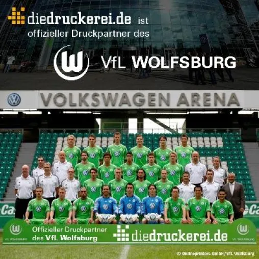 diedruckerei.de ist jetzt auch offizieller Druckpartner des VfL Wolfsburg Bild: diedruckerei.de ist jetzt auch offizieller Druckpartner des VfL Wolfsburg