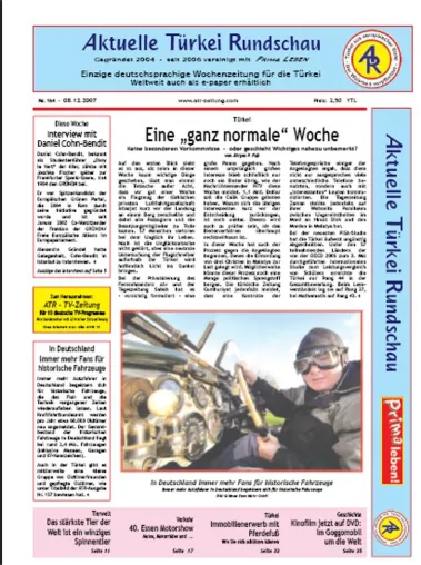Bild: Aktuelle Türkei: Daniel Cohn-Bendit, Unterhaltsforderungen, Immobilien, Essen Motorshow, Lotto