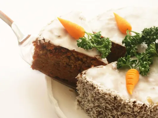 Bild: Rüblitorte, Aufbauernährung und Leckerbissen zu gleich