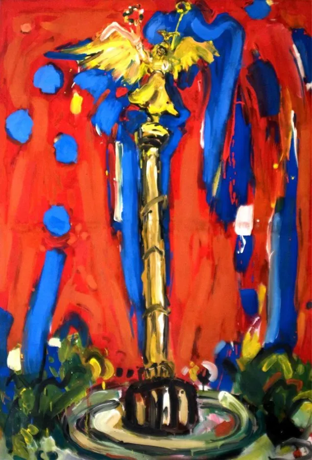 Barbara Quandt: Siegessäule, Acryl auf Leinwand, 1984