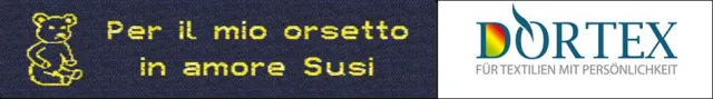 Bild: Individuell gewebte Textiletiketten und Namensbänder nun auch in Italien verfügbar