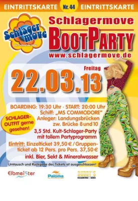 Bild: Leinen los! Erste Schlagermove-Bootsparty im Jahr 2013