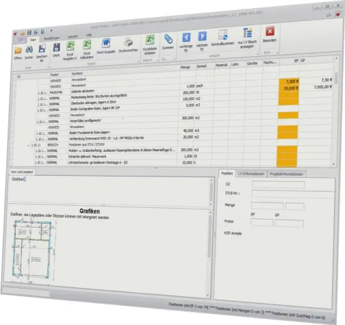 GAEB-Online 2014: GAEB-Angebote in MS-Excel kalkulieren Bild: GAEB-Online 2014: GAEB-Angebote in MS-Excel kalkulieren