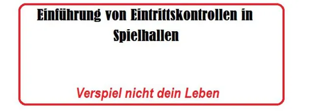 Bild: Einführung von Eintrittskontrollen in Spielhallen