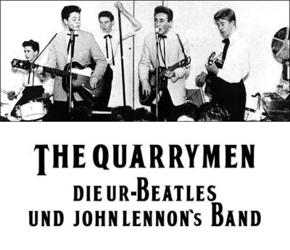 The Quarrymen mit ihren ehemaligen Band-Mitgliedern John Lennon (Gründer) und Paul McCartney.