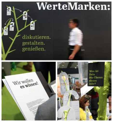 Bild: Wertebasis statt Wettbewerb: mërz punkt entwickelt ein Messe-Dialogforum für acht Bio-Pioniere