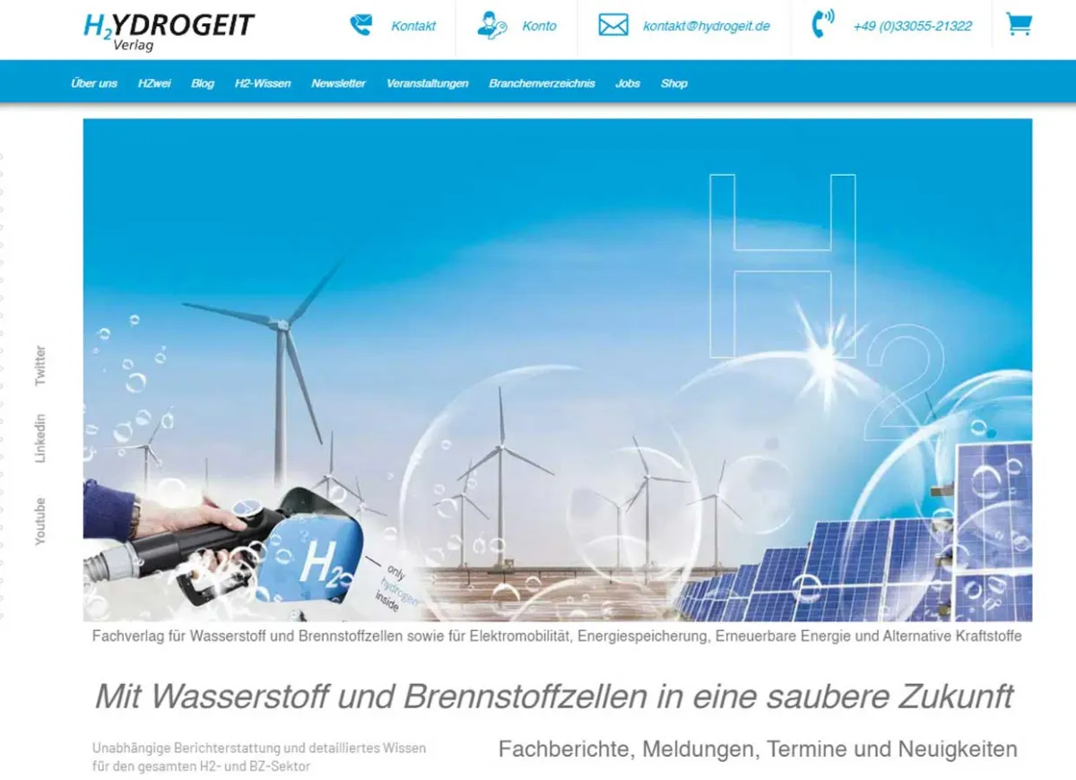 neue Wasserstoff-Website