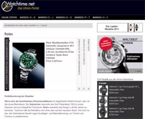 Bild: Watchtime.net: Die Online-Edition zeigt die Welt der feinen Uhren-Mechanik
