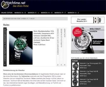 Bild: Watchtime.net: Die Online-Edition zeigt die Welt der feinen Uhren-Mechanik
