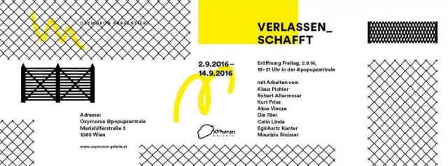 Bild: Verlassen_schafft - Foto Ausstellung in der Wiener Oxymoron Galerie