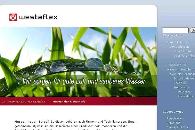 Bild: Westaflex-Blog ausgezeichnet