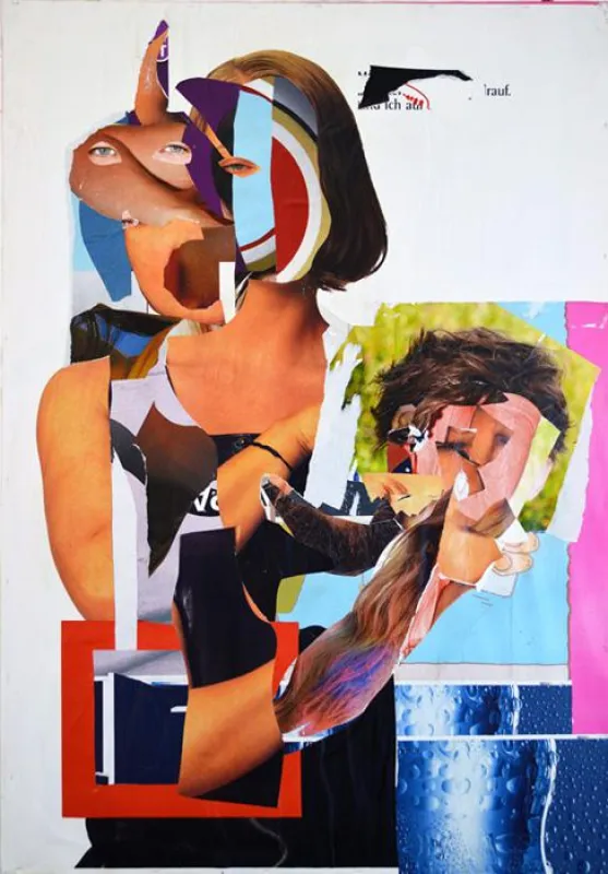 Theo Boettger . Messengers, 2013, Collage, 174 x 118 cm . Courtesy Galerie E. Post & Galerie Baer