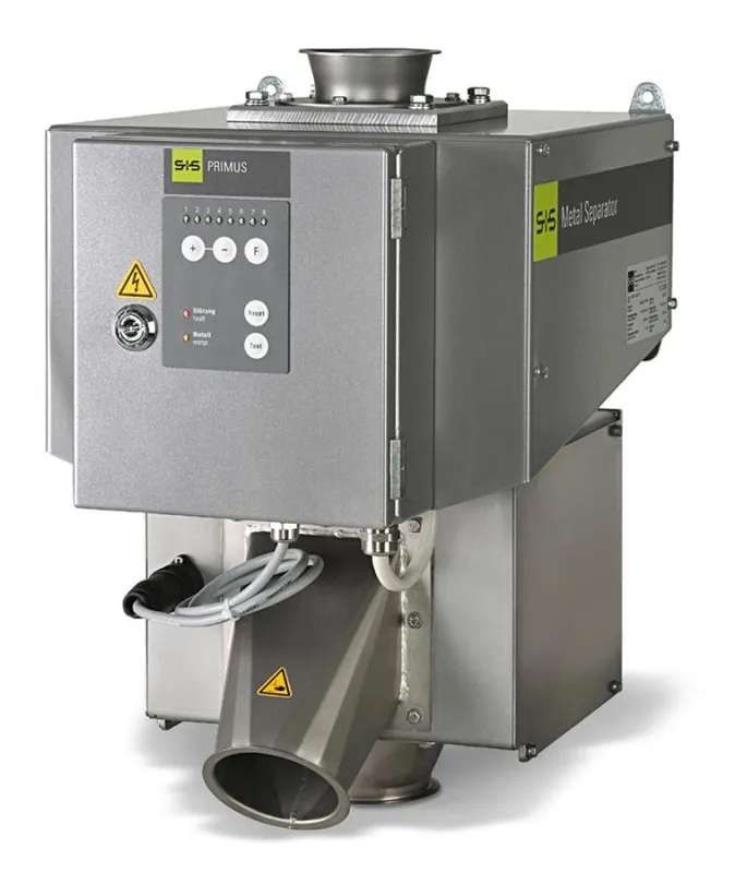 Der Metall-Separator RAPID VARIO mit drehbarer Ausscheidemechanik und individuell anpassbarer Fallhöhe.