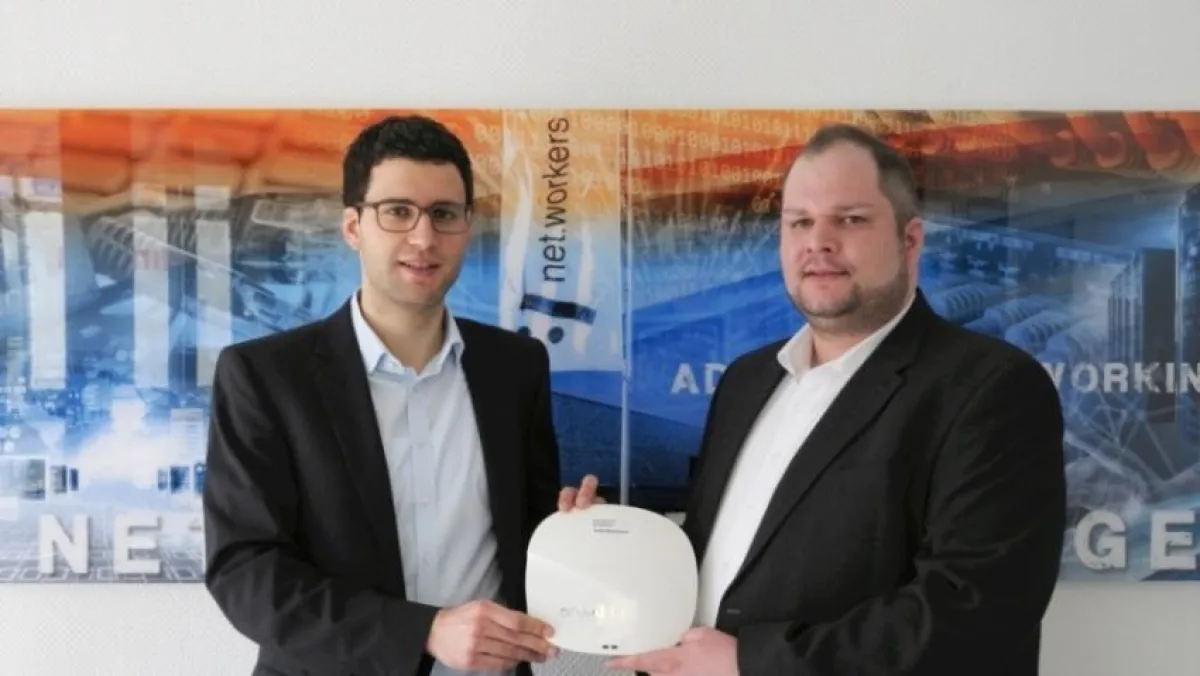 Patric Kaufmann, Aruba (l.), und Kevin Portsteffen, Networkers AG (r.)