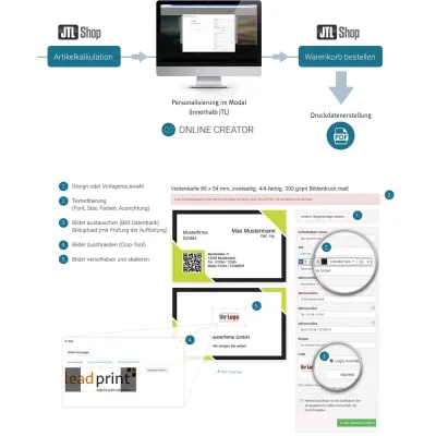 Bild: Online-Editor als Plugin auf HTML5 Basis für JTL-Shop erhältlich