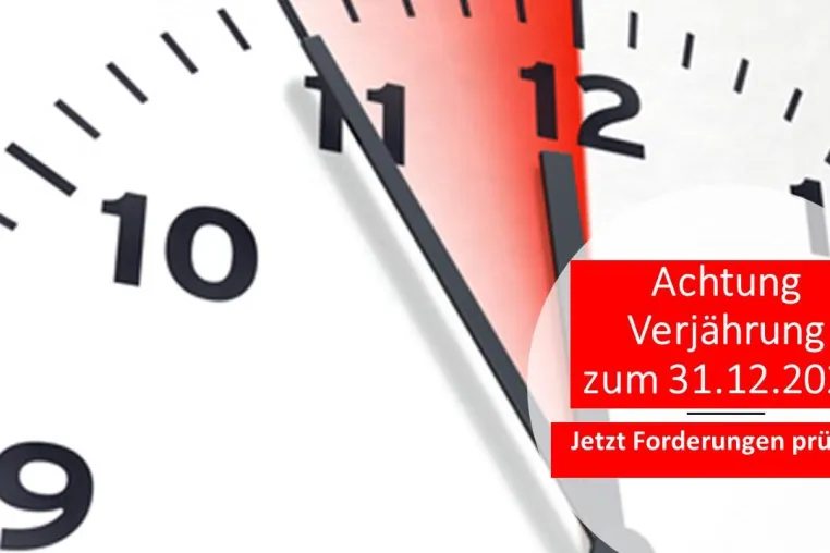 Bild: Achtung Verjährung zum 31.12.2020