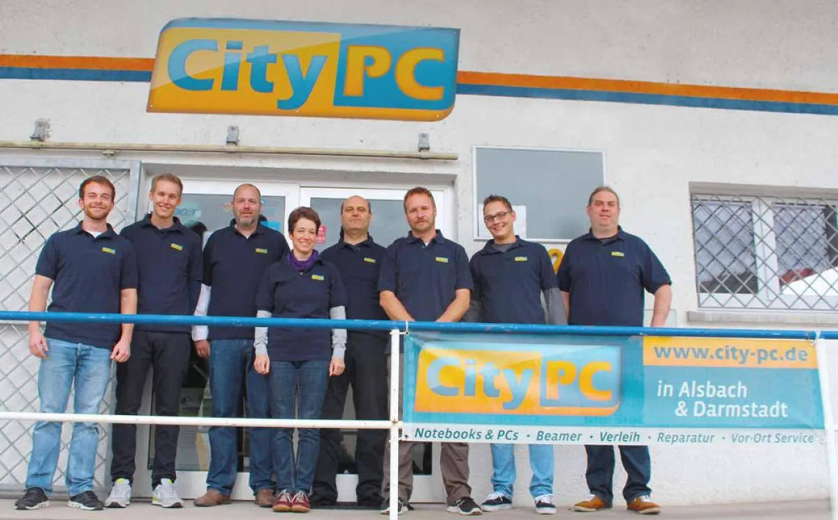 Das Team von City PC in Alsbach-Hähnlein, Partner von CBL Datenrettung in Südhessen