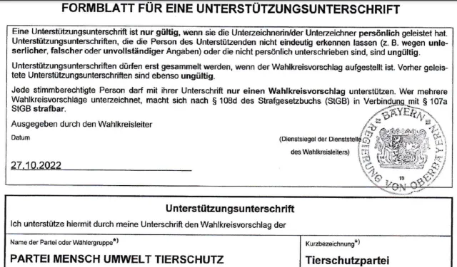 Kleine Parteien sammeln Unterstützungsunterschriften Bild: Kleine Parteien sammeln Unterstützungsunterschriften