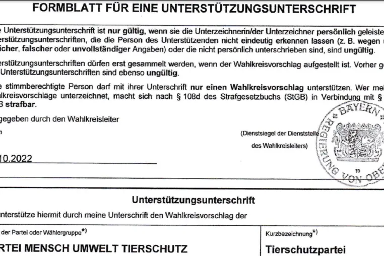 Kleine Parteien sammeln Unterstützungsunterschriften Bild: Kleine Parteien sammeln Unterstützungsunterschriften