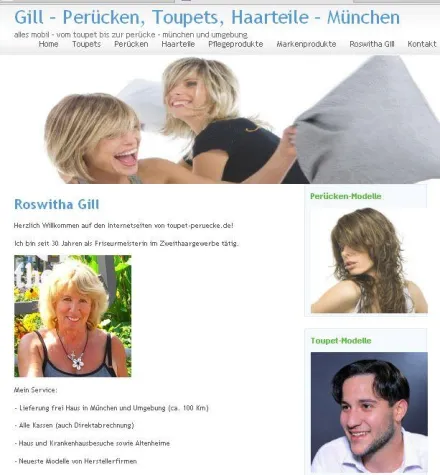 Bild: Website-Launch von Roswitha Gill aus München: Toupets und Perücken