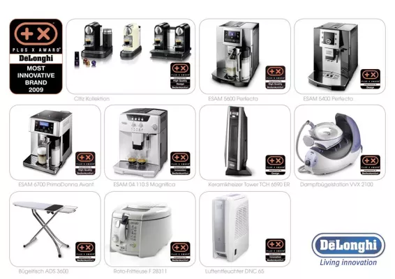 Bild: De'Longhi erneut großer Gewinner – bei den Plus X Awards 2009