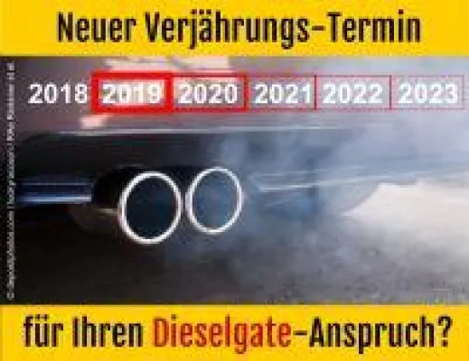 VW-Abgasskandal: Ansprüche Ende 2019 doch noch nicht verjährt? Bild: VW-Abgasskandal: Ansprüche Ende 2019 doch noch nicht verjährt?
